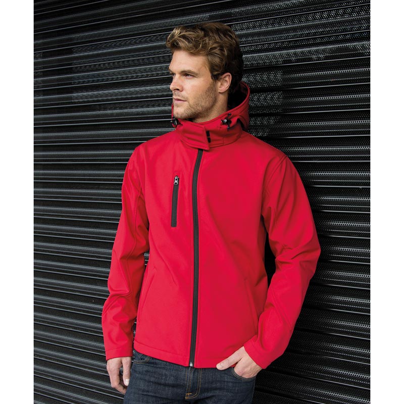 Core TX performance hooded softshell jacket - Red/Black S